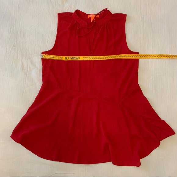 Joe Fresh red sleeveless blouse - Picture 6 of 8